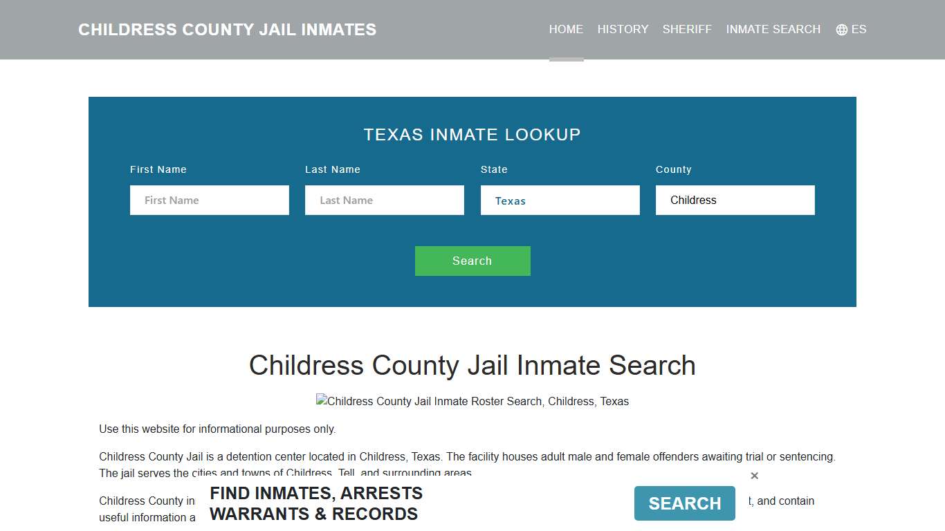 Childress County Jail Inmate Roster Lookup, Childress, TX
